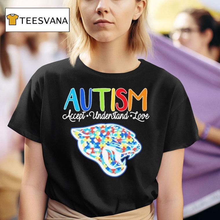 Jacksonville Jaguars Autism Accept Understand Love T Shirt