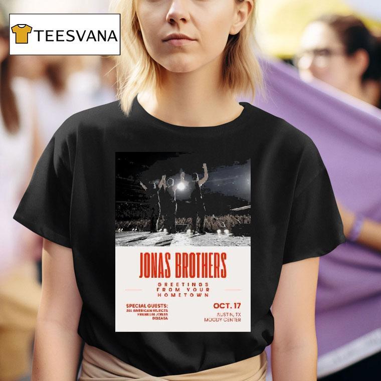 Jonas Brothers Greetings From Your Hometown October Austin Tx Moody Center T Shirt