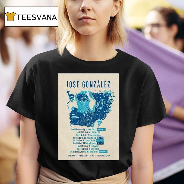 Jose Gonzalez North America Tour November T Shirt