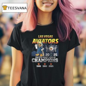 Las Vegas Aviators Pacific Coast League Champions Mascot Name Roster T Shirt