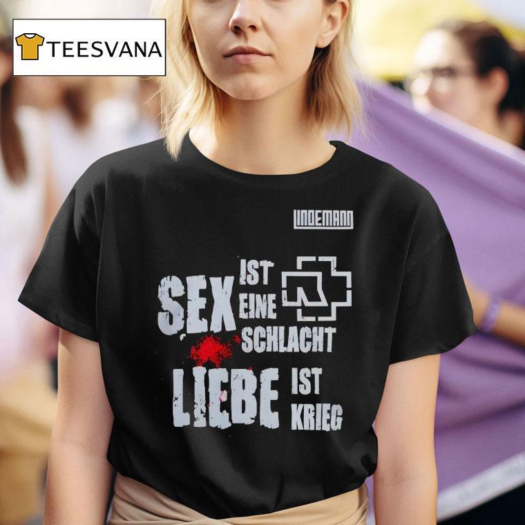 Lindemann Sex Ist Eine Schlacht Liebe Ist Krieg Meine Welt Tour T Shirt