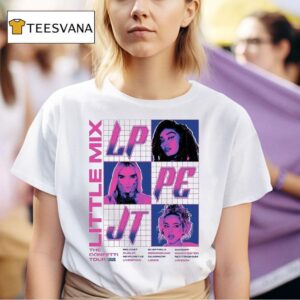 Little Mix The Confetti Tour Neon Grid T Shirt