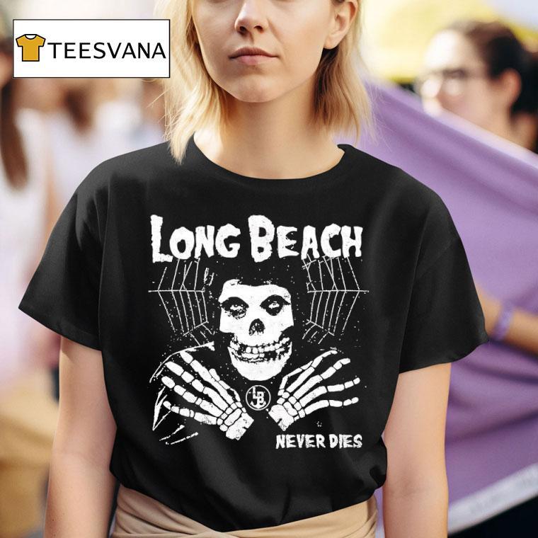 Long Beach Never Dies Skeleton T Shirt