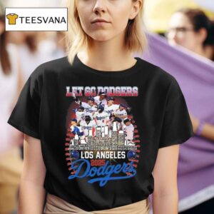 Los Angeles Dodgers National League Champions Let Go Dodgers Skyline Names T Shirt