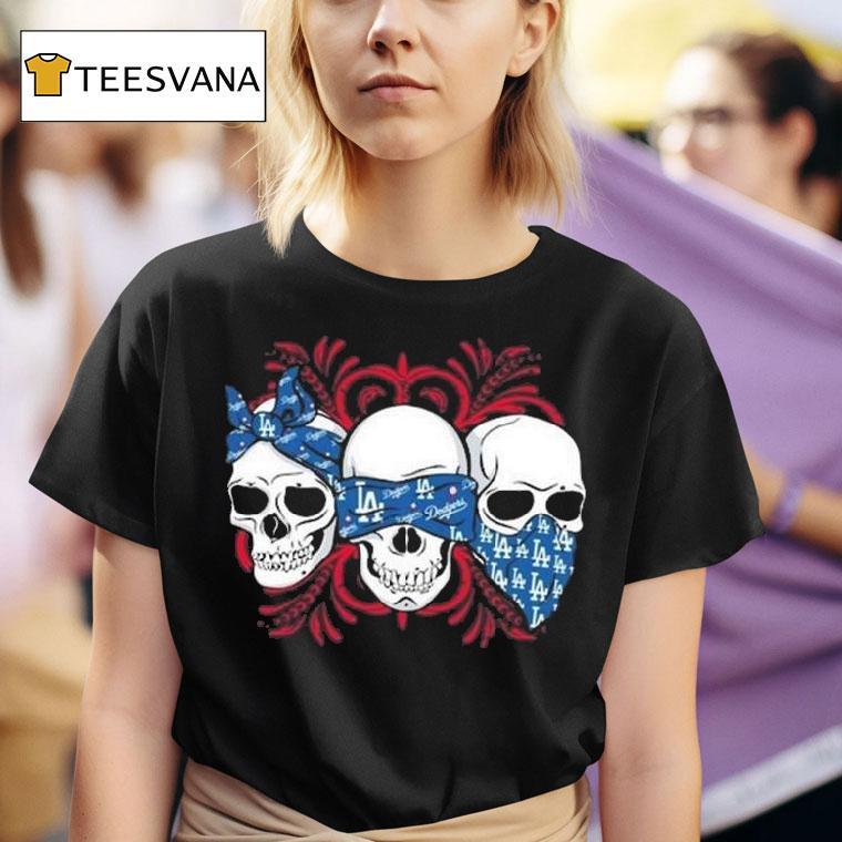 Los Angeles Dodgers Skull Mask T Shirt
