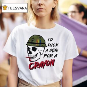 Matt Mitchell I D Ruck A Mile For A Crayon Eaters Club Skull T Shirt