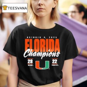 Miami Hurricanes Vs Florida State Seminoles State Champions Score T Shirt