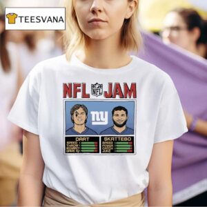 Nfl Jam Cam Skattebo And Jaxson Dart New York Giants Football T Shirt