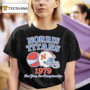 Norris Titans One Year Two Championships Helmet Logo T Shirt