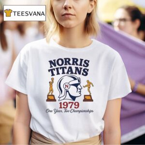 Norris Titans Logo One Year Two Championships T Shirt