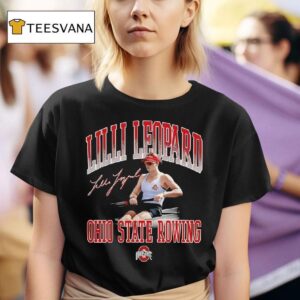 Ohio State Lilli Leopard Illustrated Black T Shirt