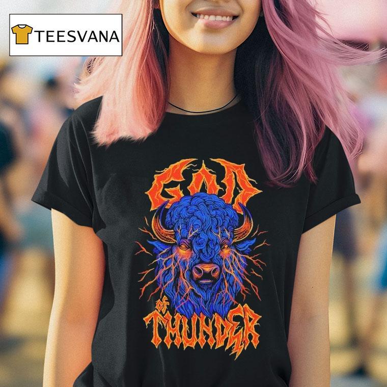 Oklahoma Thunder God Of Thunder Bison T Shirt
