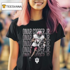 Omar Cooper Jr Indiana Hoosiers Crimson Illustrated Player T Shirt