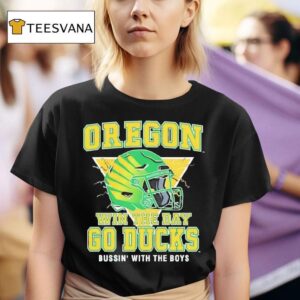 Oregon Ducks Win The Day Go Ducks Bussin With The Boy Helmet Logo T Shirt