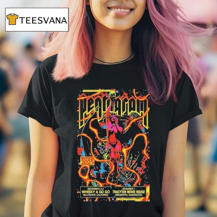 Pentagram Live Concert At Hollywood In California On December To And At Bremerton In Washington On December T Shirt