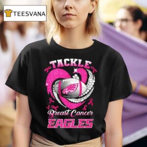 Philadelphia Eagles Breast Cancer Awareness Tackle Hear T Shirt