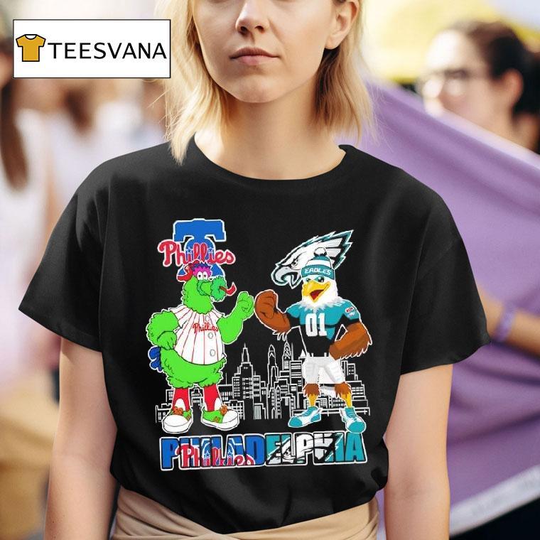 Phillie Phanatic Mascot Philadelphia Phillies Swoop Mascot Philadelphia Eagles T Shirt