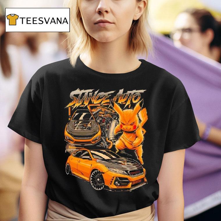 Pikachu Stance Auto Honda Civic Type R T Shirt