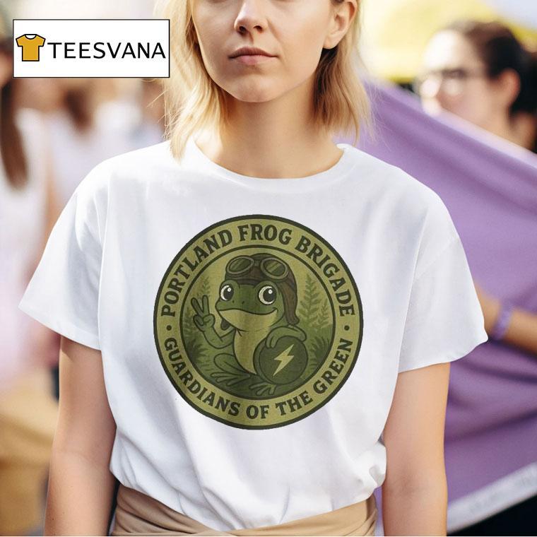 Portland Frog Brigade Guardians Of The Green Anti Ice Fascis T Shirt