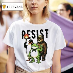 Resist Portland Frog Penguin Bear Resist Abolish Ice T Shirt