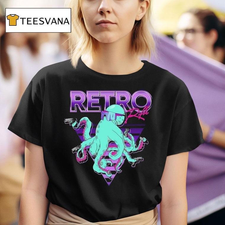 Retro Rifle Octoglock T Shirt
