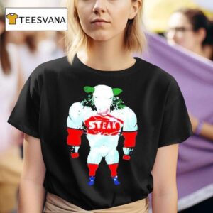 Shawn Baker Wearing Steak Cow Muscle T Shirt