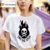 Skull Fire Eat The Rich T Shirt