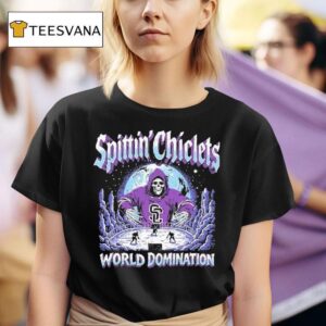 Spittin Chiclets World Domination Grim Reaper Hockey Moon T Shirt