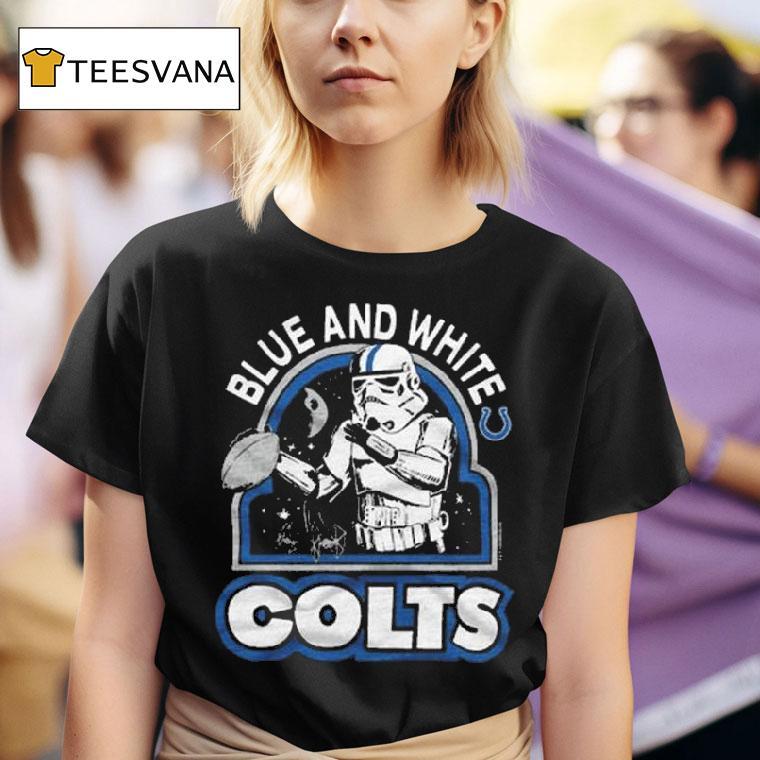 Star Wars Dark Side X Indianapolis Colts Blue And White T Shirt