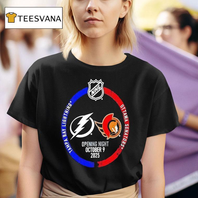 Tampa Bay Lightning Vs Ottawa Senators Nhl Opening Nigh T Shirt
