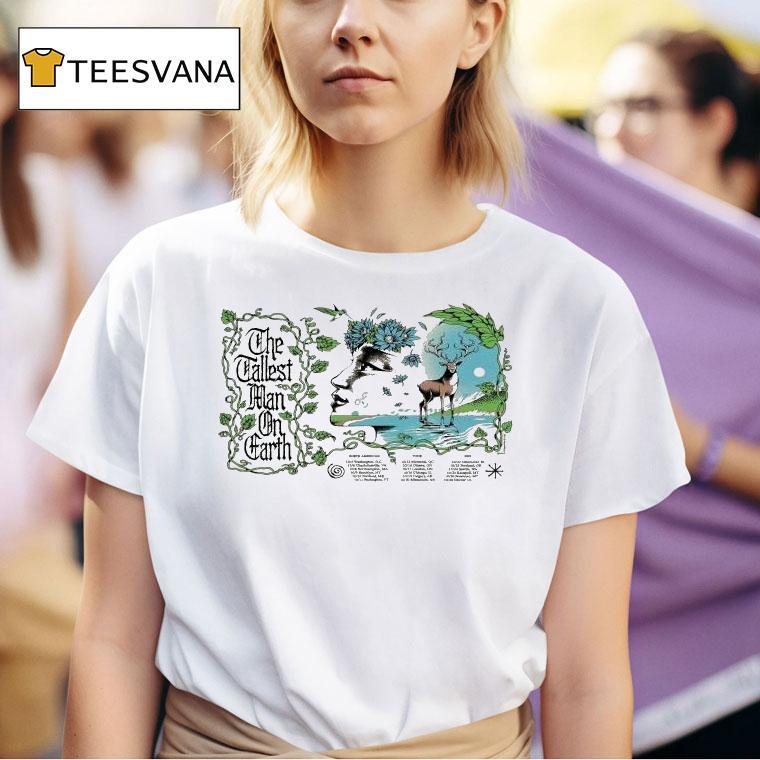 The Tallest Man On Earth North American Tour Dates Deer Face T Shirt
