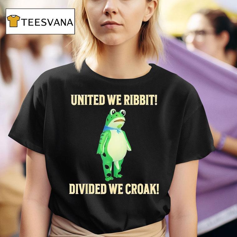 United We Ribbit Divided We Croak Frog Of Portland T Shirt