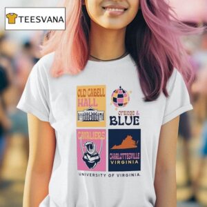 Virginia Cavaliers Old Cabell Hall Orange Blue T Shirt