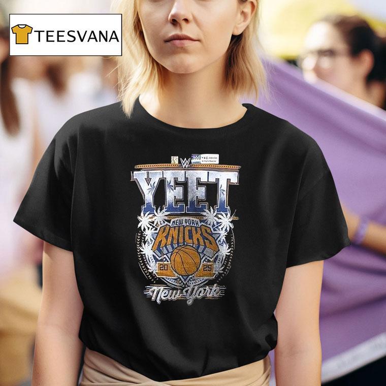Yeet X New York Knicks Logo T Shirt