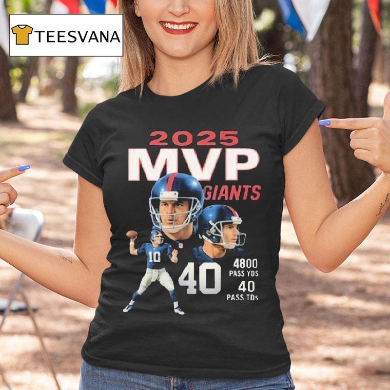 New York Giants Mvp Pass Yds Pass Tds T Shirt New York Giants Mvp Pass Yds Pass Tds T Shirt