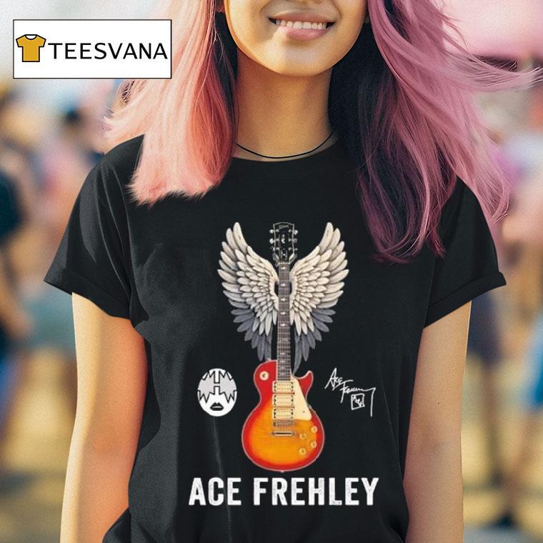 Ace Frehley Guitar Wings Signature T Shirt Ace Frehley Guitar Wings Signature T Shirt