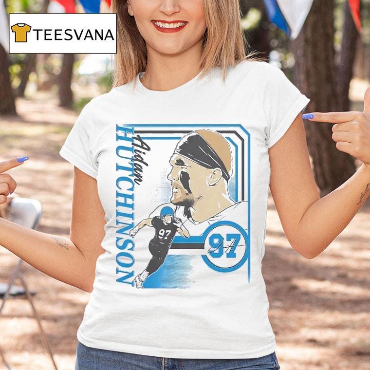 Aidan Hutchinson Detroit Lions Football Signature T Shirt Aidan Hutchinson Detroit Lions Football Signature T Shirt