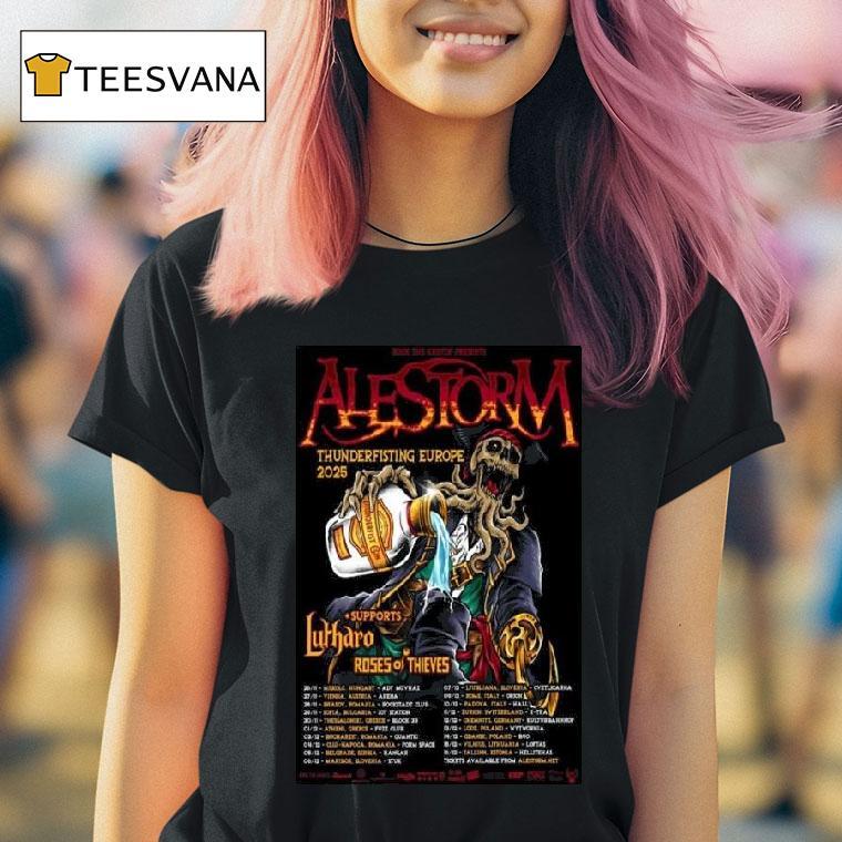 Alestorm East European Tour T Shirt Alestorm East European Tour T Shirt