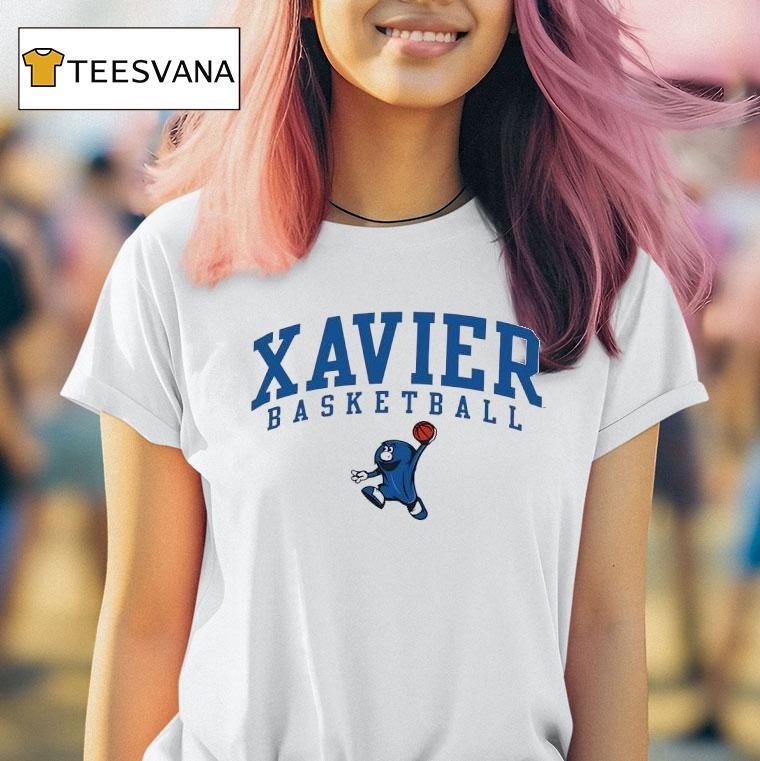 Blue Blob Mascot Xavier Muskers Basketball T Shirt Blue Blob Mascot Xavier Muskers Basketball T Shirt