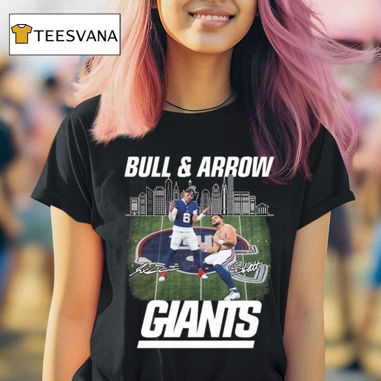 Bull Arrow New York Giants Signatures Skyline T Shirt Bull Arrow New York Giants Signatures Skyline T Shirt