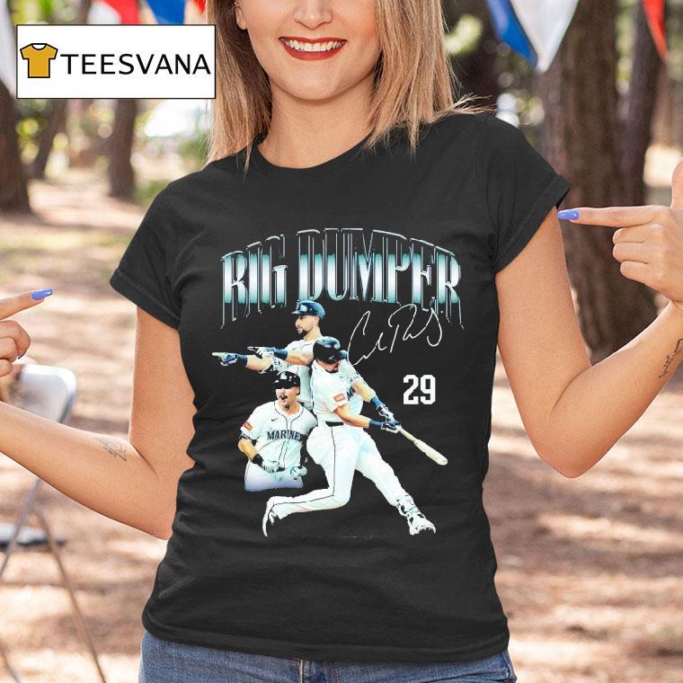 Cal Raleigh Big Dumper Seattle Mariners Player Signature T Shirt Cal Raleigh Big Dumper Seattle Mariners Player Signature T Shirt