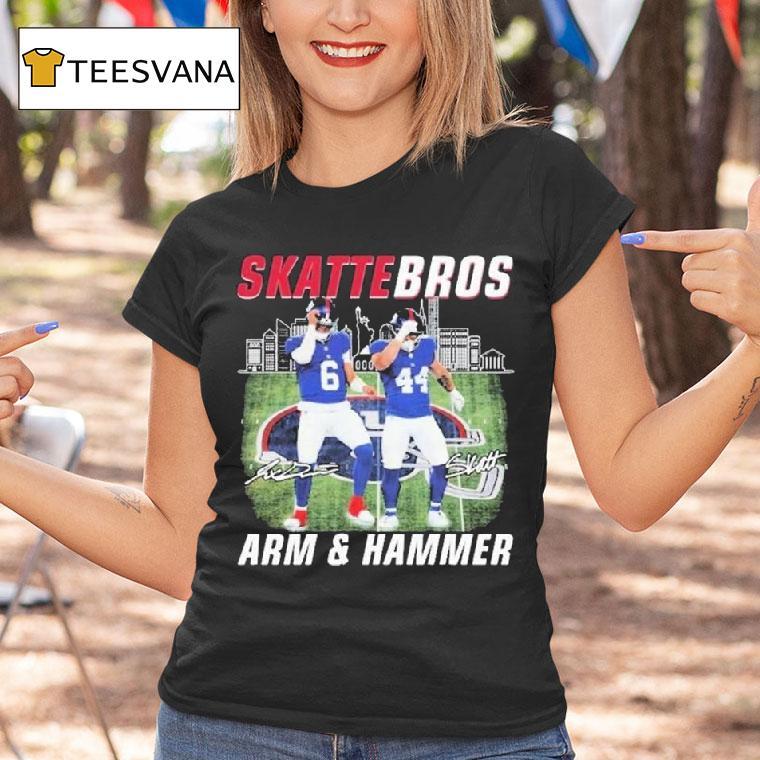 Cam Skattebo And Jaxson Dart Skattebros Arm Hammer Signatures T Shirt Cam Skattebo And Jaxson Dart Skattebros Arm Hammer Signatures T Shirt