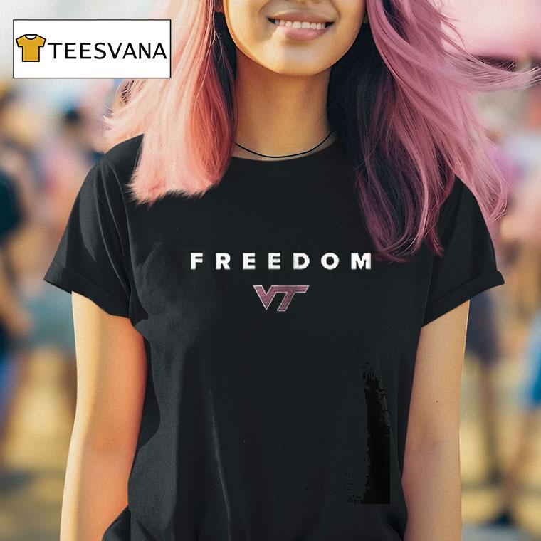 Charlie Kirk Freedom X Virginia Tech T Shirt Charlie Kirk Freedom X Virginia Tech T Shirt