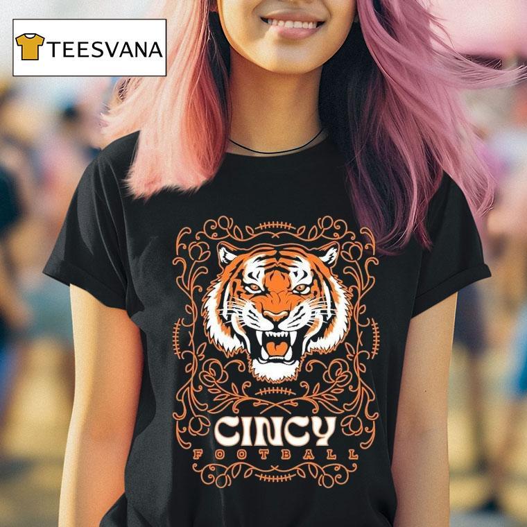 Cincinnati Bengals Cincy Football Tiger Pinstripe T Shirt Cincinnati Bengals Cincy Football Tiger Pinstripe T Shirt