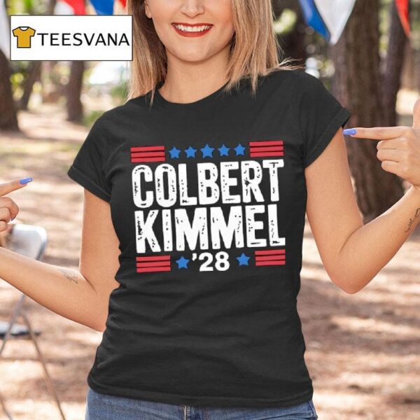 Colbert Kimmel Retro T Shirt