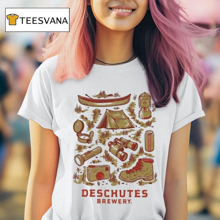 Deschutes Brewery Camp Collage T Shirt Deschutes Brewery Camp Collage T Shirt
