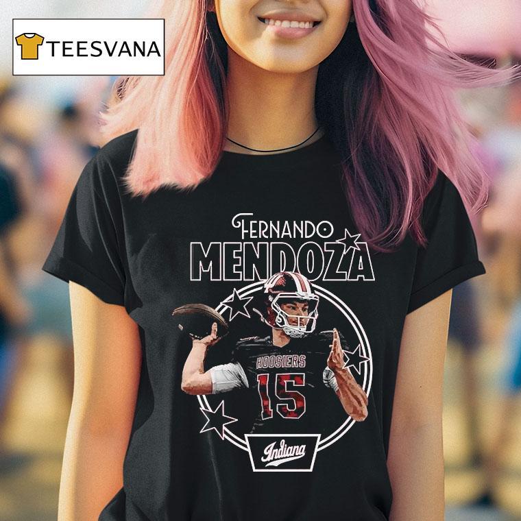 Fernando Mendoza Indiana Hoosiers Crimson T Shirt Fernando Mendoza Indiana Hoosiers Crimson T Shirt