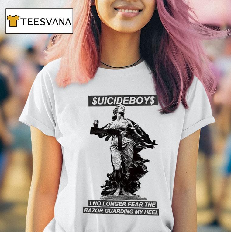 G X Tape B Suicideboys I No Longer Fear The Razor Guarding My Heel T Shirt G X Tape B Suicideboys I No Longer Fear The Razor Guarding My Heel T Shirt