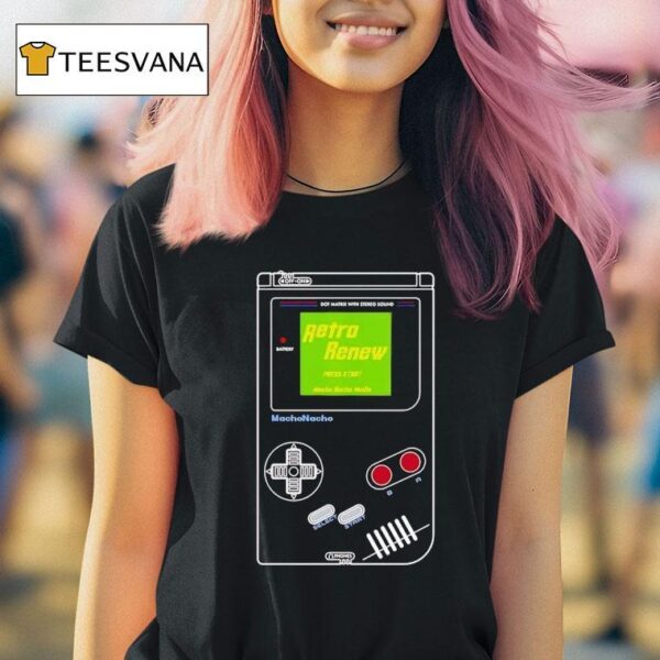 Game Boy Dot Matrix With Stereo Sound Retro Renew Press Star T Shirt
