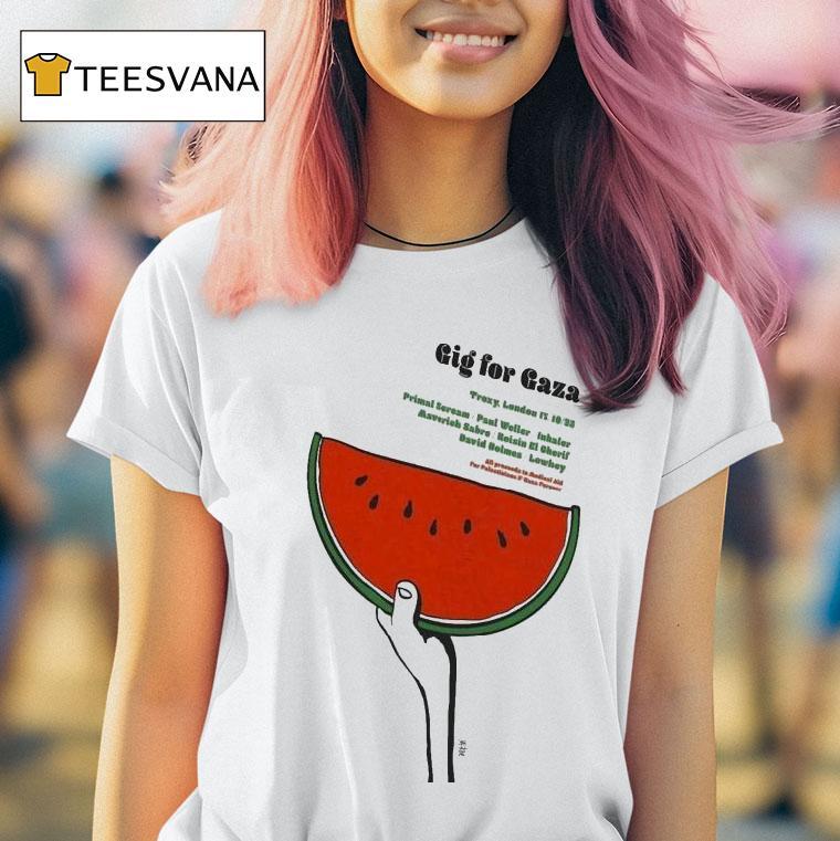 Gig For Gaza Troxy London Watermelon T Shirt Gig For Gaza Troxy London Watermelon T Shirt